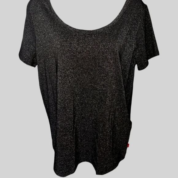 Levi's Tops - Levi's Black & Silver Metallic Cali Short Sleeve Tee